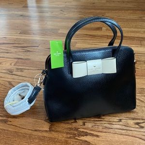 Authentic Kate Spade Black Purse with White Bow / Brand New